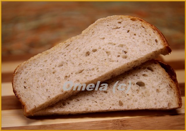 לחם עם קמח פודינג מלא (בתנור)