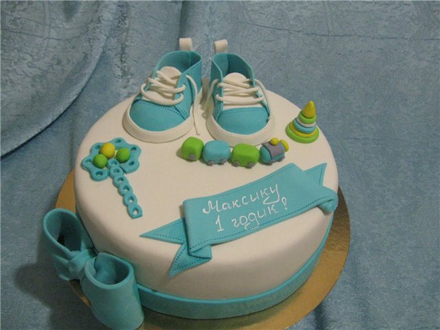 Cakes for birth, baptism, year (not numbers)
