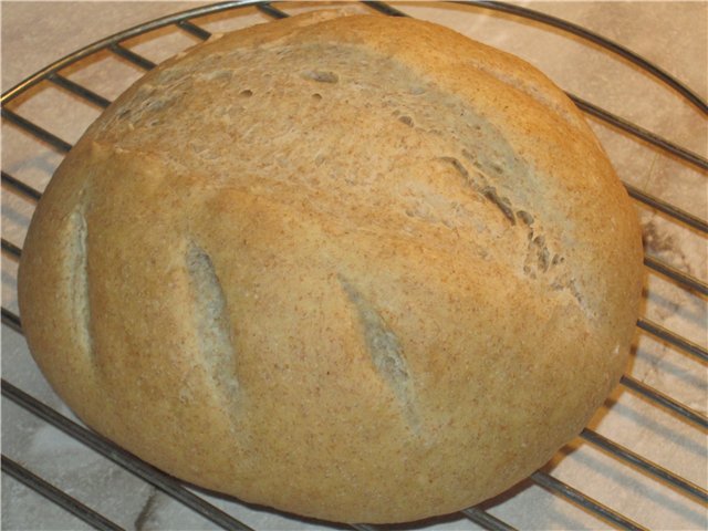 Traditional English bread (in the oven)