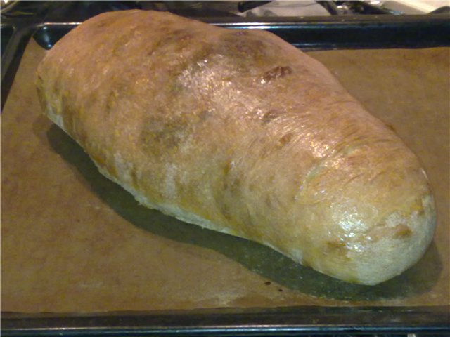 Ciabatta in the oven