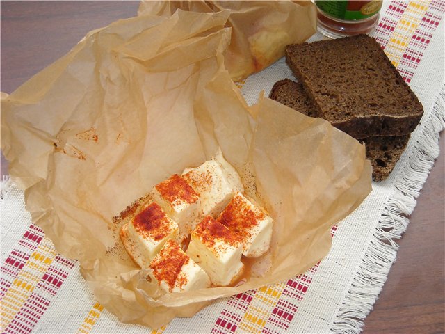 Baked cheese.