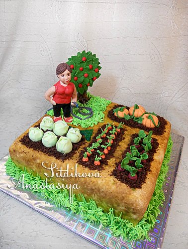 City. Garden. Country house. Vegetable garden (cakes)