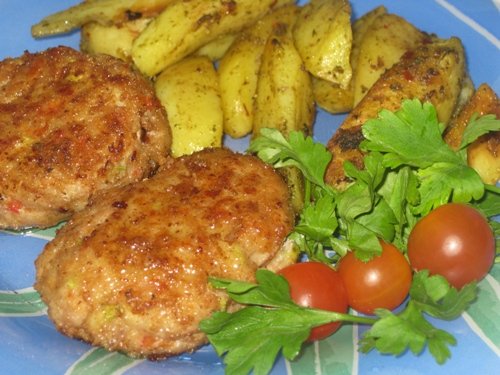 Cutlets with vegetables Marble