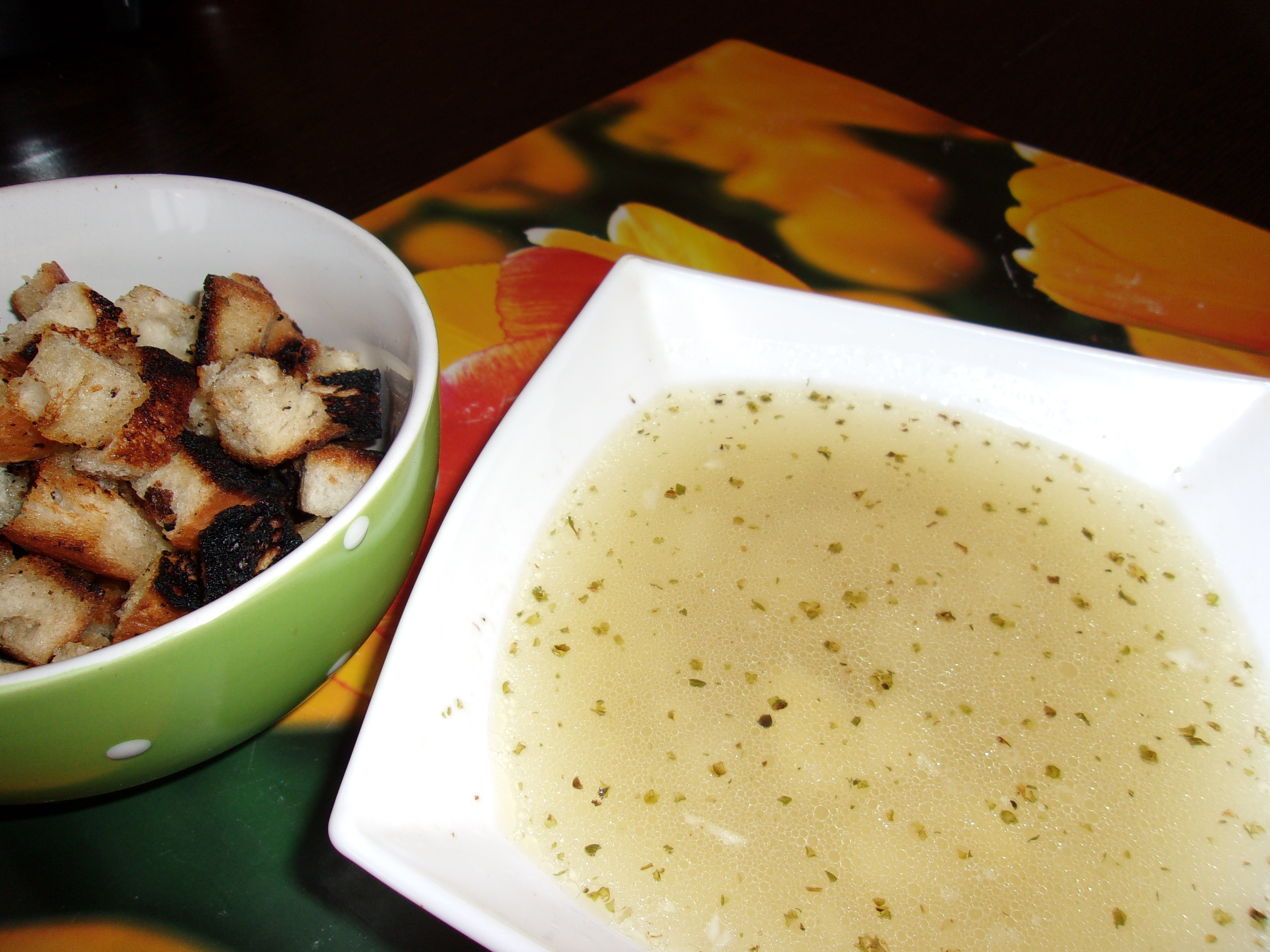 Czech garlic garlic soup.