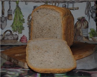 לחם צ'כי Šumava עם חלב חמאה במכונת לחם
