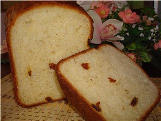Butter bread with sourdough in a bread maker