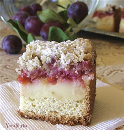 Pie with plums and streusel (according to Johann Lafer)