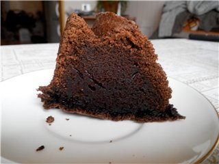 Chocolate cake with a strength of 40 degrees