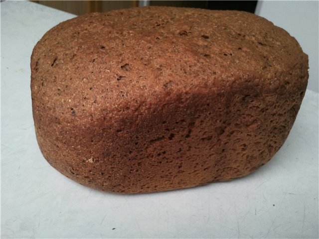 Wheat-rye custard bread with bran (bread maker)