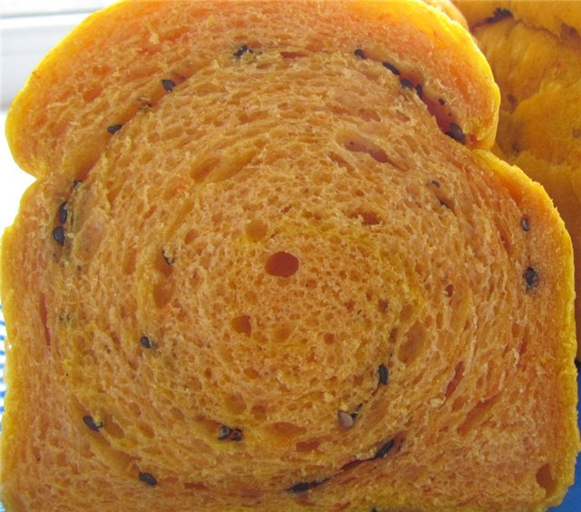 Pumpkin puree bread