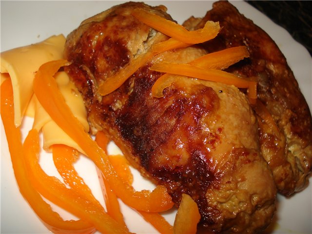 Chicken breast rolls with vegetables (multicooker Stadler Form)