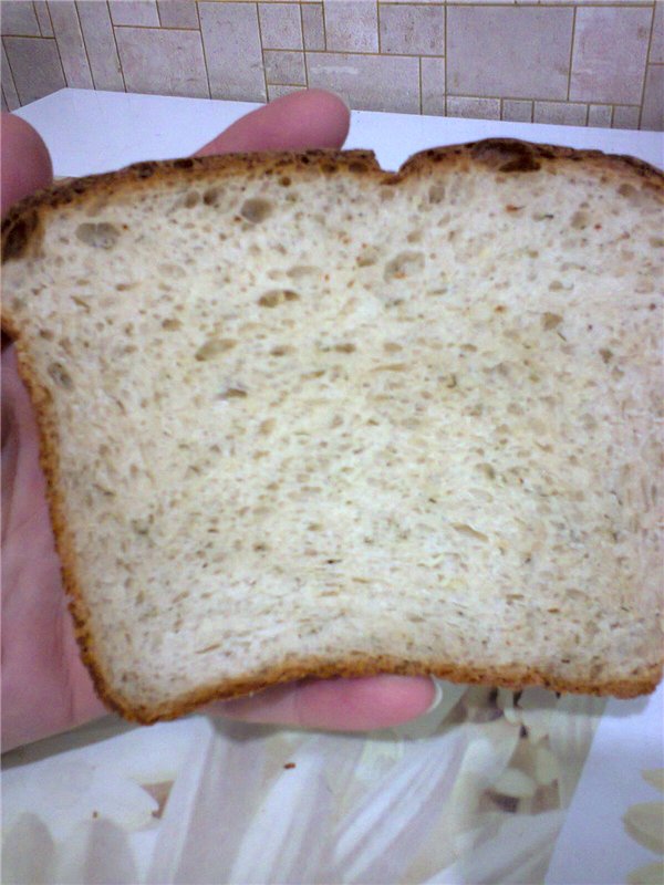 Pan de crema con leche de harina de primer grado