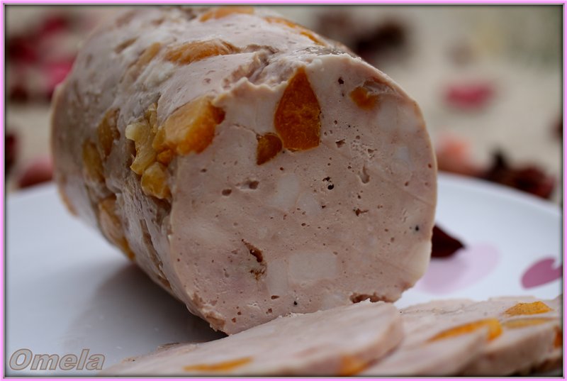 Spicy ham with dried apricots in Tescoma ham maker