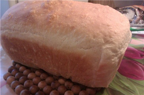 Pan de leche moldeado a partir de harina de 1er grado (en el horno)