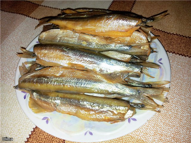 Hot smoked mackerel in microwave or convection oven