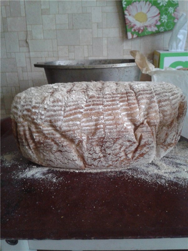 Pan de harina de maíz de masa madre de trigo simple