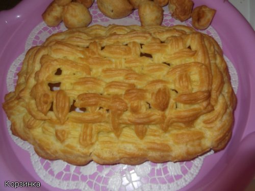 Choux pastry basket.