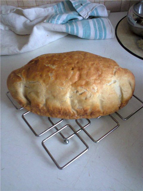 Pan sin amasar en 13 horas (en el horno)