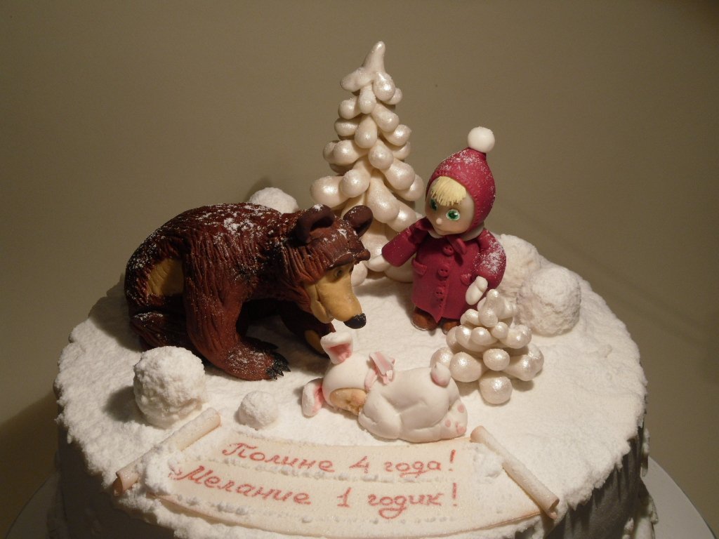 עוגות המבוססות על הסרט המצויר מאשה והדוב