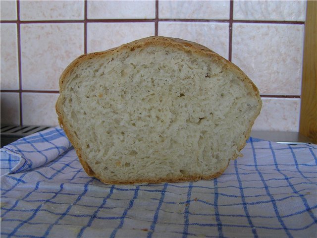 Wheat bread made from old dough