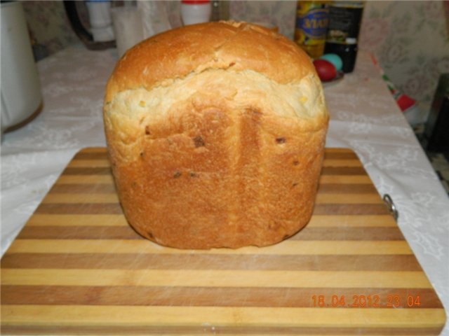 Dill onion bread (bread maker)