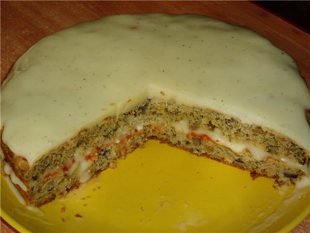 Mushroom sponge cake