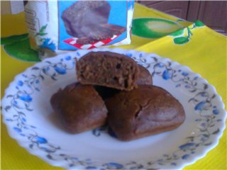Portion Borodino bread from a mixture (Brownie maker Tristar)