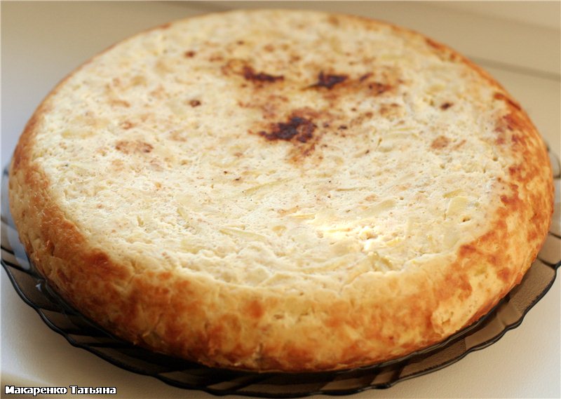 Cazuela de calabacín con queso Adyghe