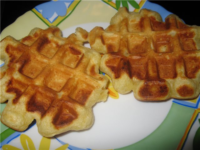 Cheesecakes in a waffle iron