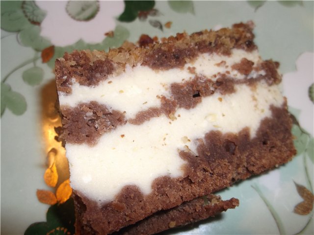 Cottage cheese pie with cocoa