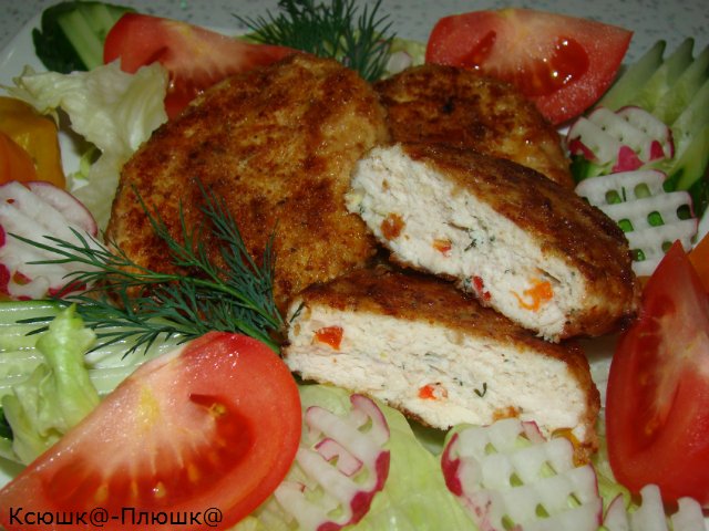 Chicken cutlets with bell pepper and Parmesan cheese (Brand 6050 pressure cooker)