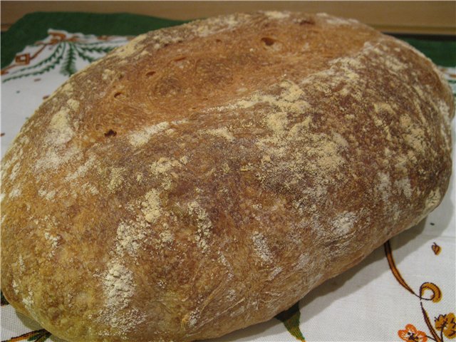 خبز القمح على ورق الجعة حسب بيرتينا في الفرن