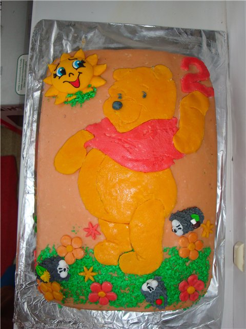 Tortas basadas en la caricatura de Winnie the Pooh y todo, todo, todo