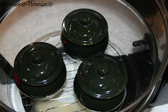 Pilaf met varkensvlees in potten (merk 35128 airfryer)