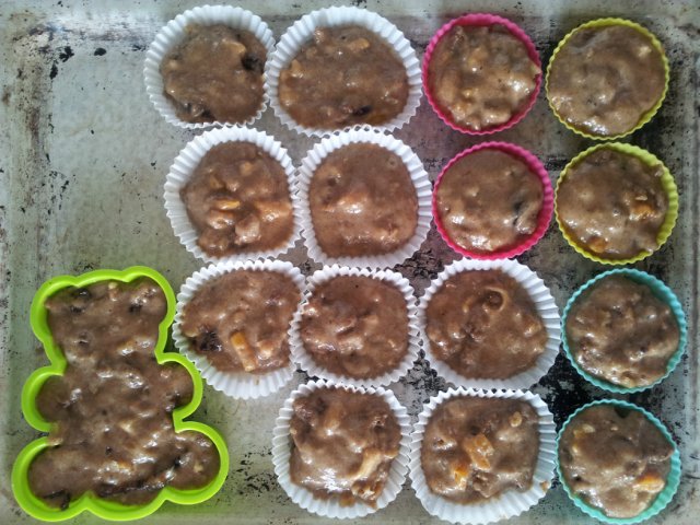 Magere muffins met gedroogd fruit voor onze geliefde!