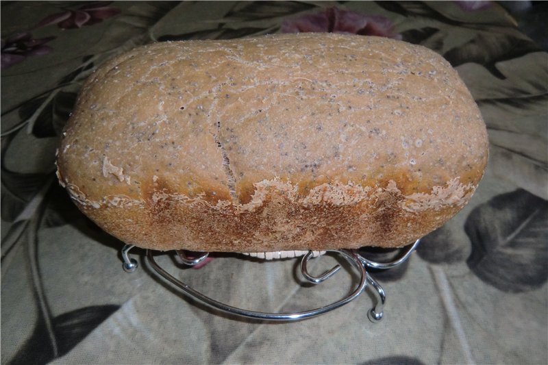 Búza-hajdina kenyér mákkal, lenmaggal, dióval