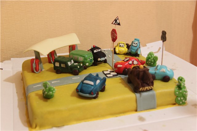 Cakes based on the cartoon Cars