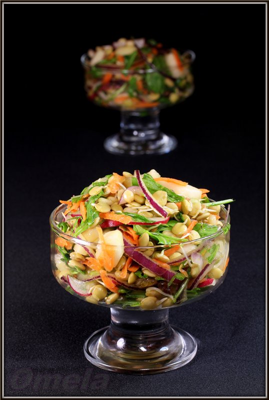 Toscaanse salade met gekiemde linzen