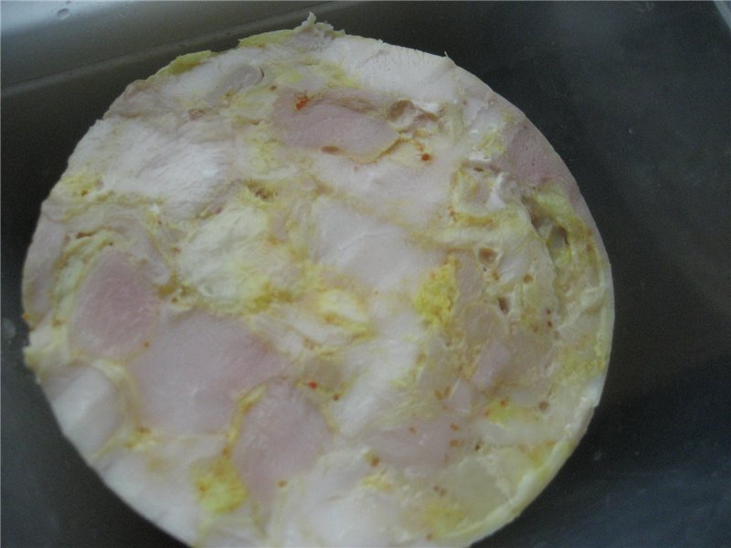 Chicken and pork ham in Tescoma ham maker