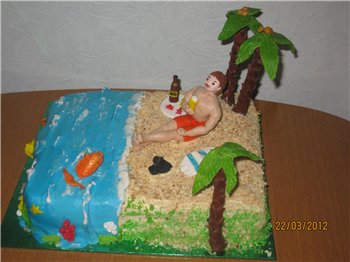 Schepen en zee (cakes)