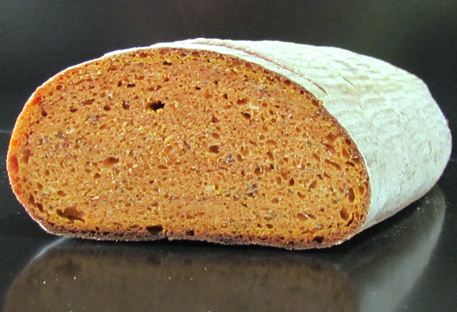 Sourdough pumpkin bread in the oven