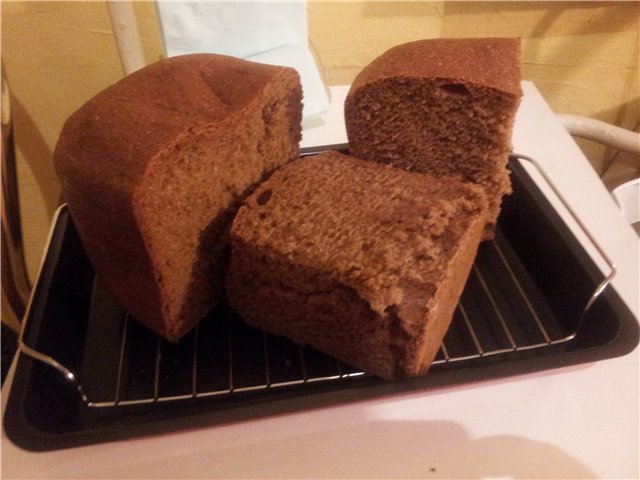 Chleb pszenno-żytni z spirytusem miodowym (wypiekacz do chleba Panasoniс 2500)