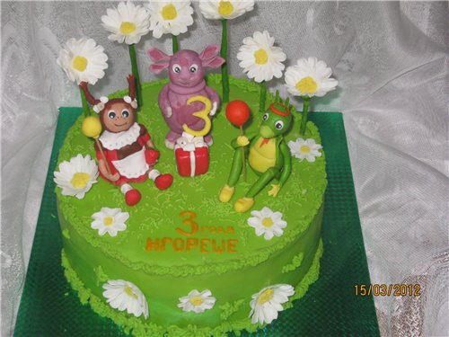 Cakes based on the cartoon Luntik