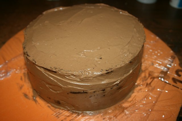 Chocolate cake Christmas morning