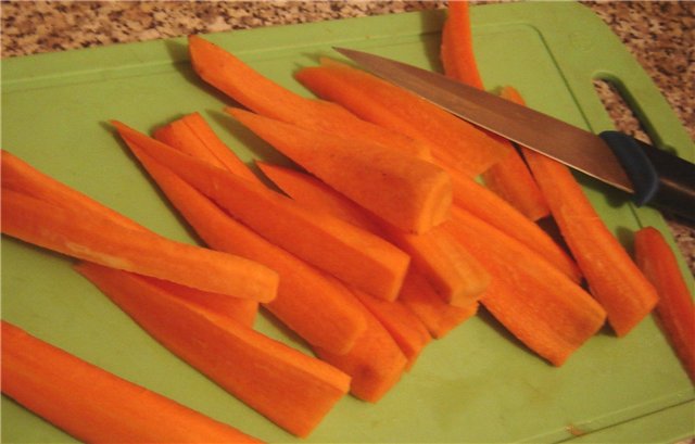 Zanahorias picantes (receta magra)
