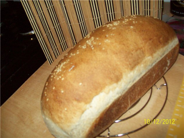 Pane a lievitazione naturale a bassa acidità al forno
