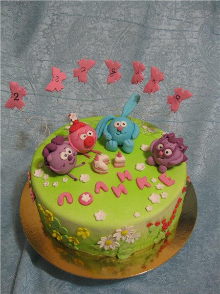 Cakes based on the cartoon Smeshariki