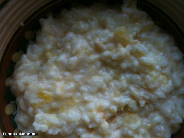 Rice milk porridge with pumpkin in a multicooker Cuckoo 1010
