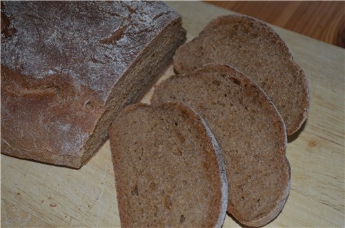 Světlý pšeničný žitný chléb (trouba)