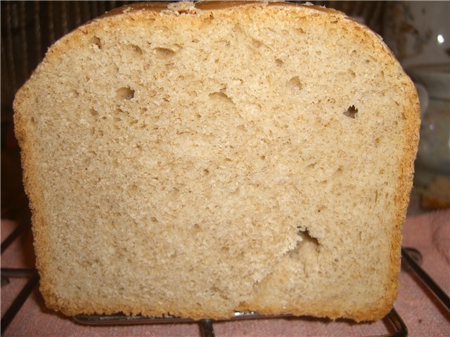 French bread in a bread maker with pressed yeast